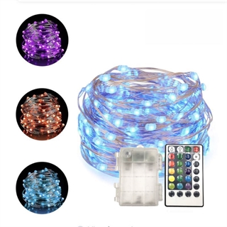 LED lyskæde med fjernbetjening -16 farver